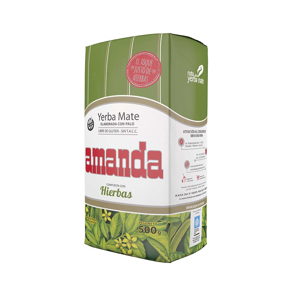 Yerba Mate Amanda Verde Compuesta 500Gr