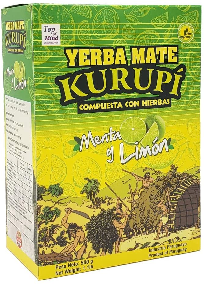 Yerba Mate Kurupi Menta y Limon 500 Gr.