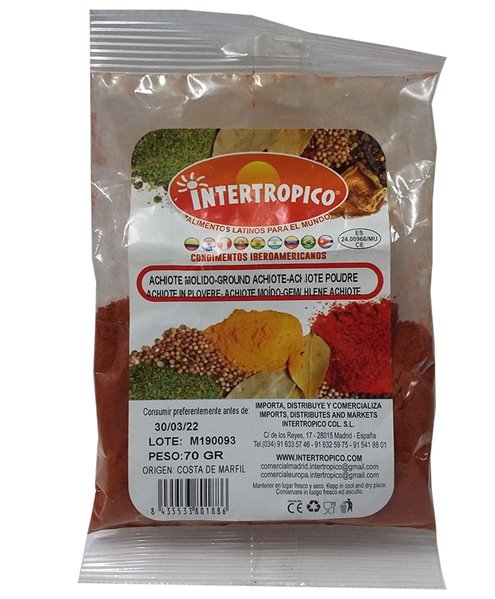 Achiote Molido Intertropico 70Gr