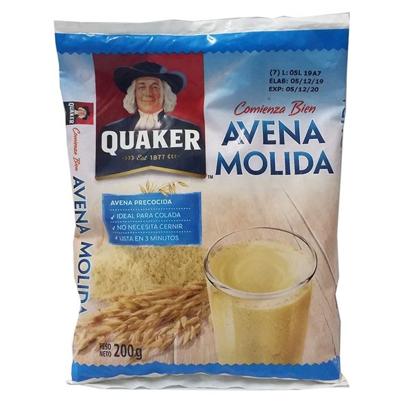 Avena Quaker Molida 350Gr