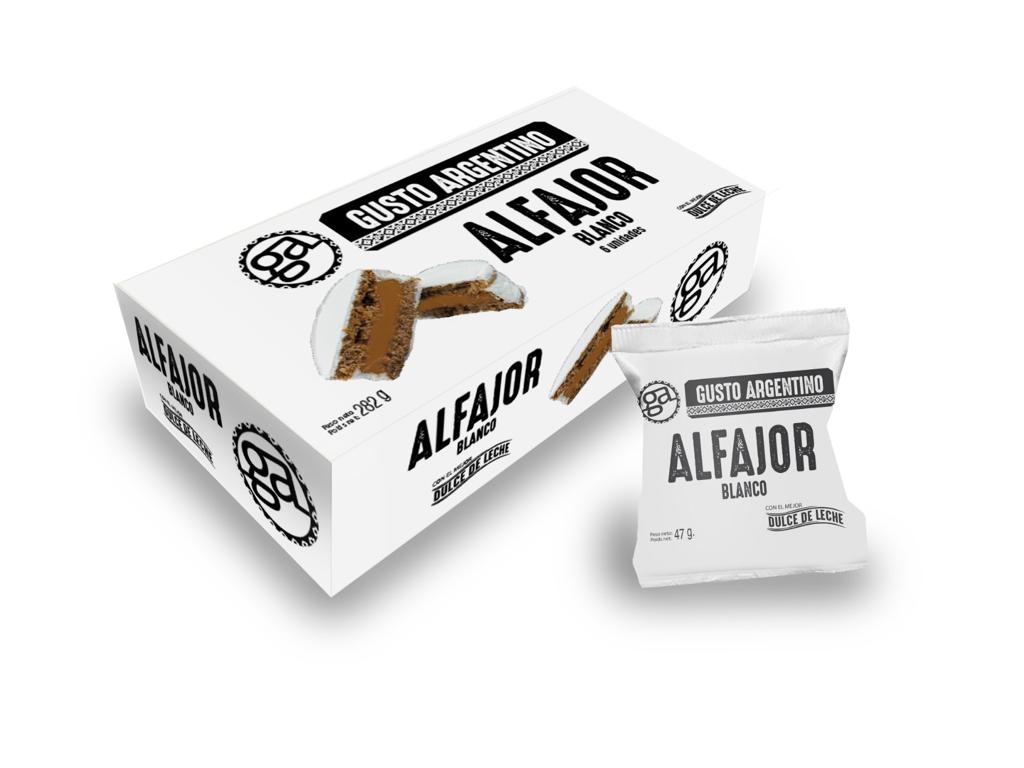 Alfajor Gusto Argentino Chocolate Blanco Pack 6 Unidades